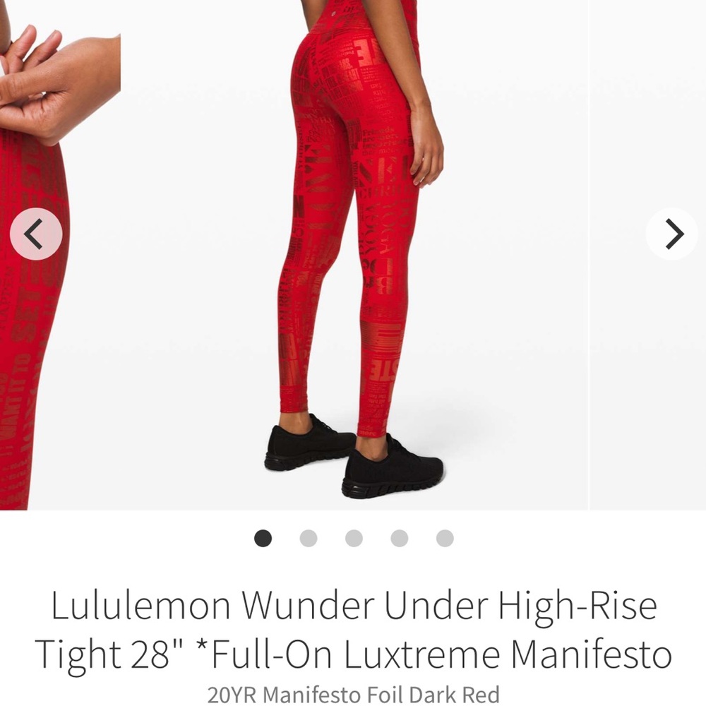 NWOT LULULEMON Wunder Under HighRise Manifesto ss6